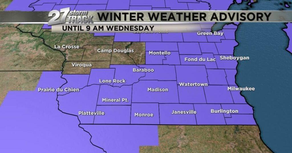 Light freezing rain and snow possible into Wednesday morning | Weather ...