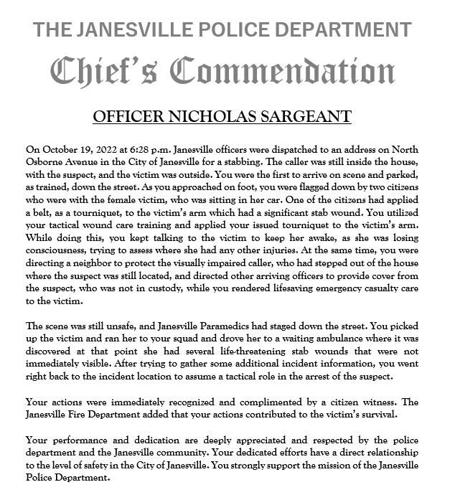 Chief's Commendation