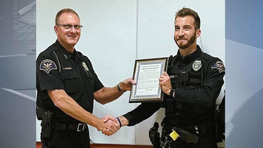Officer Nicholas Sargeant was presented a Chief's Commendation