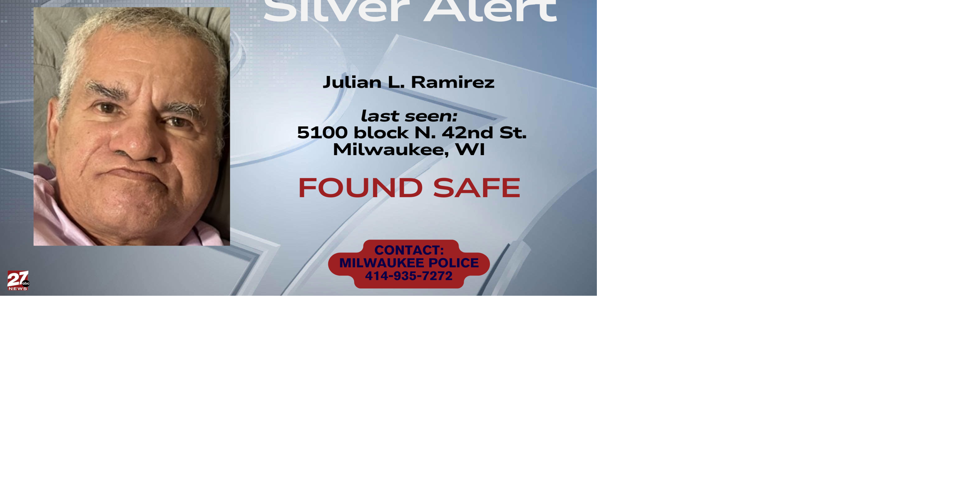 Silver Alert canceled for missing Milwaukee man | Top Stories | wkow.com