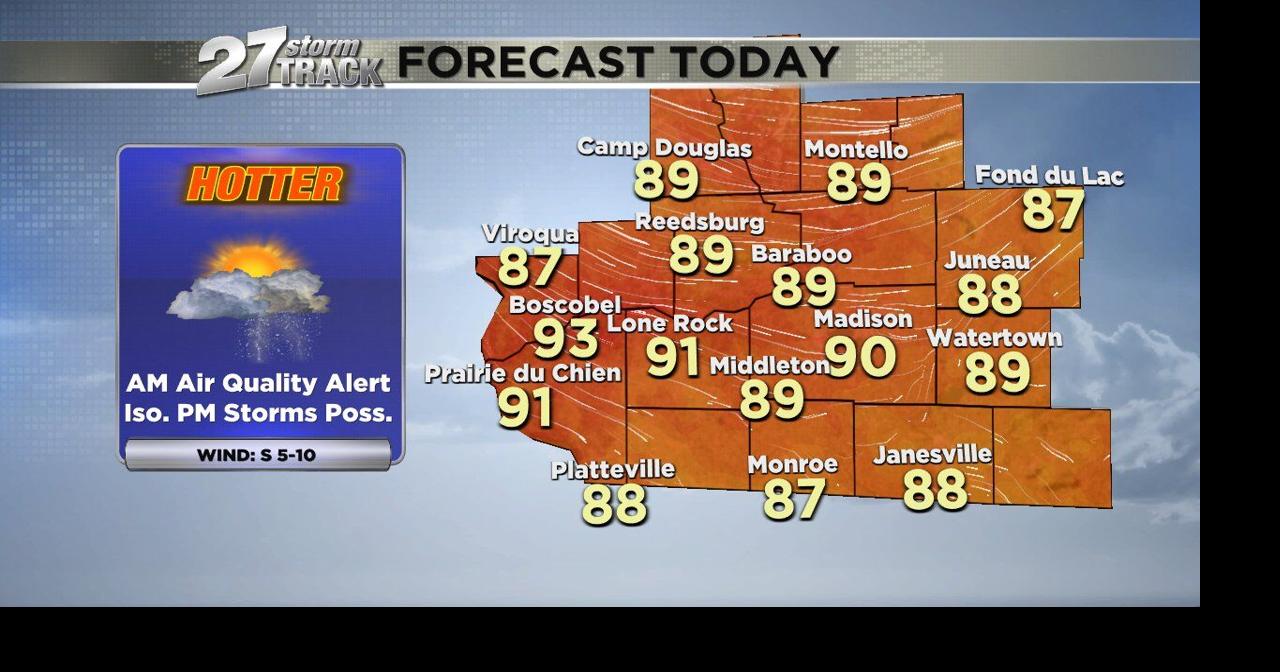 Increasing heat and humidity with isolated storm chances | News | wkow.com