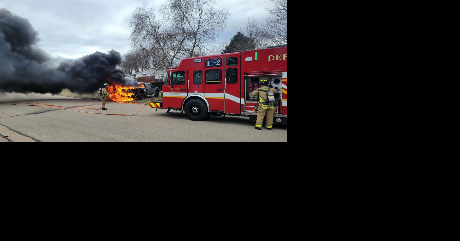Fire crews extinguish vehicle fire in DeForest | News | wkow.com