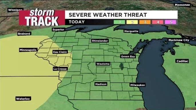 low severe weather threat today | | wkow.com