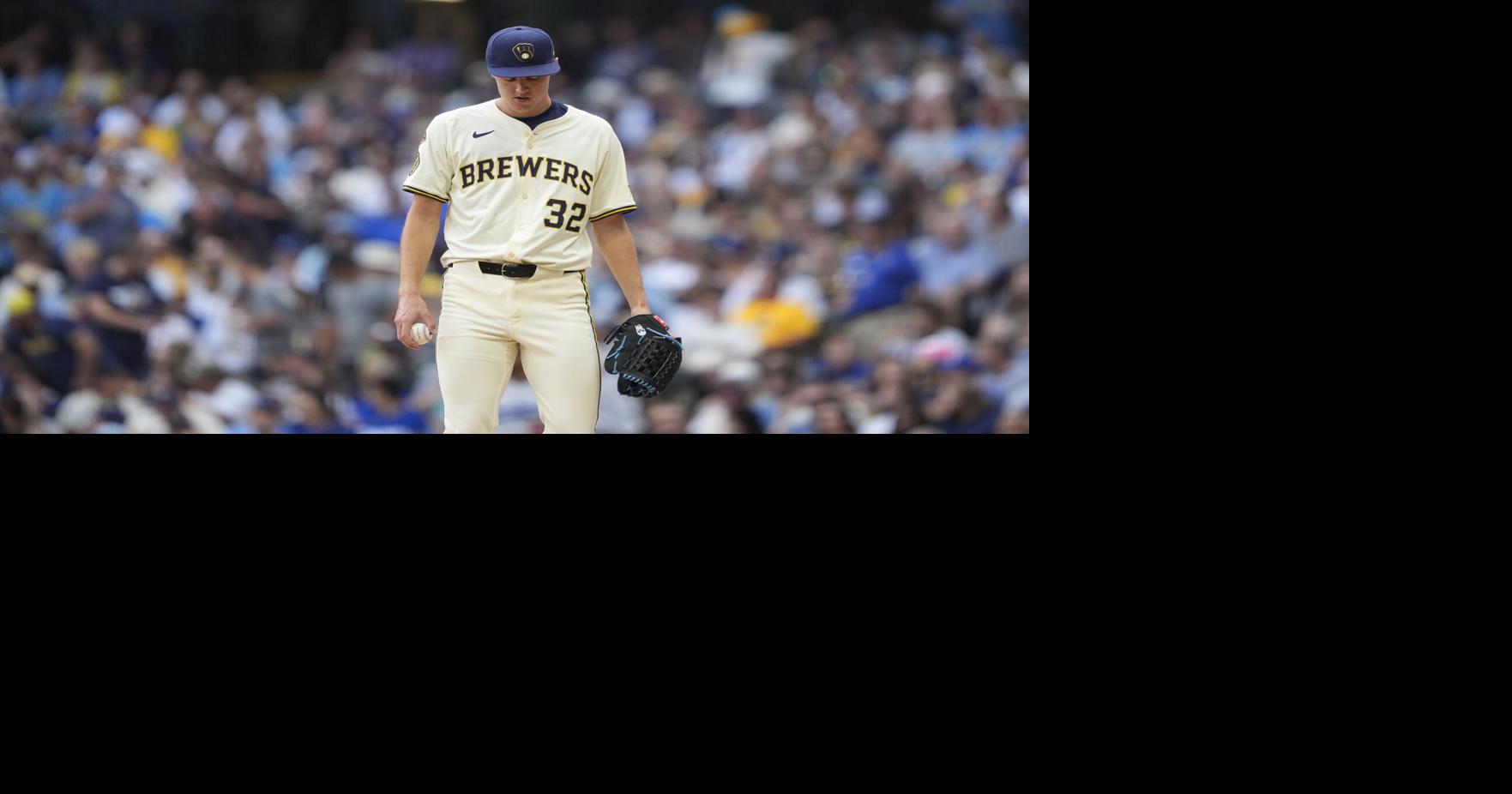 Trevor Megill pitching for the Brewers