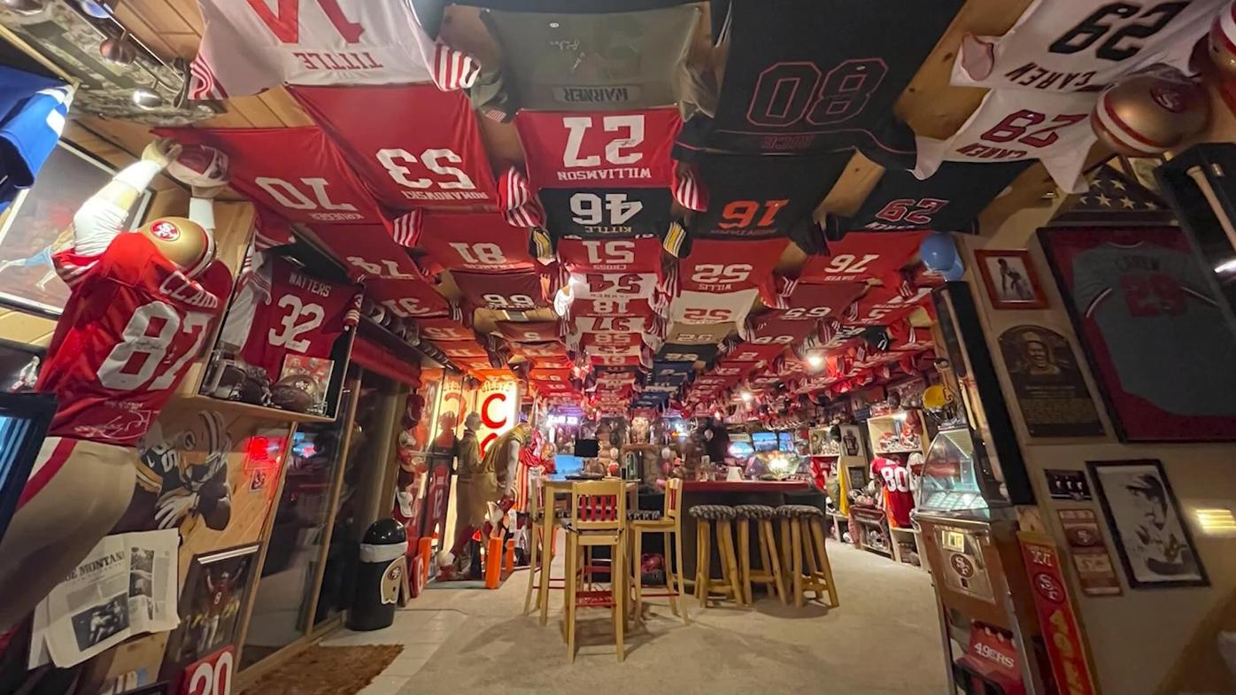 Wisconsin man creates 49ers cave in basement, News