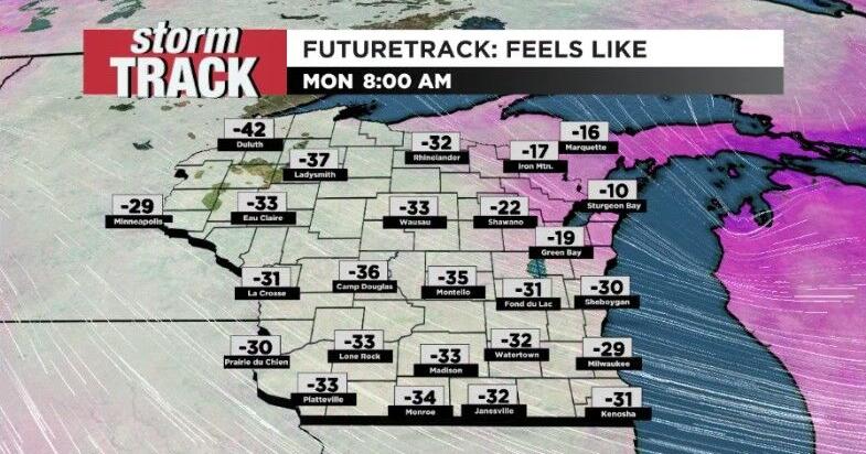 Extremely cold temperatures and strong winds for Monday | Forecast ...