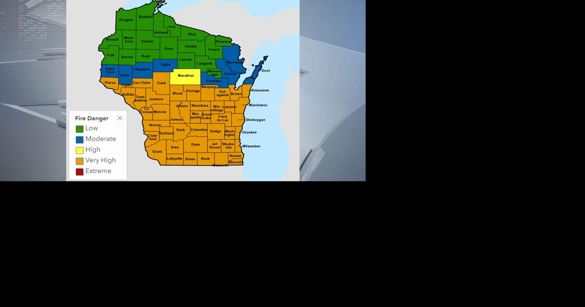 DNR warns of 'very high' fire risk in southern Wisconsin | News | wkow.com