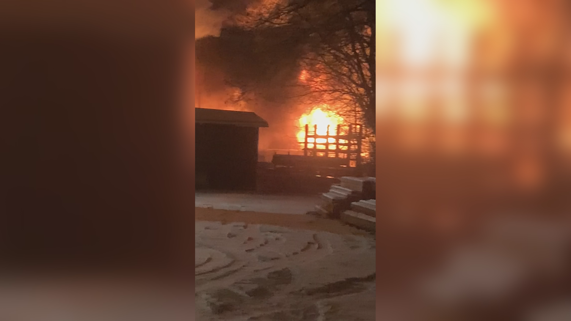 Massive Fire Destroys Parts Of Palmyra Lumber Yard No Injuries