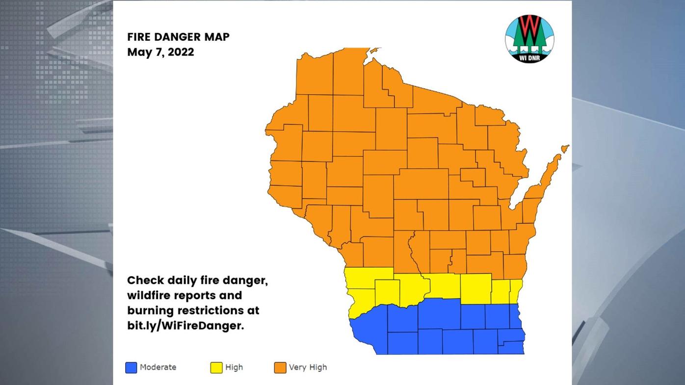 DNR: Very high fire danger across Wisconsin, burning permits in many  counties suspended Saturday | News | wkow.com