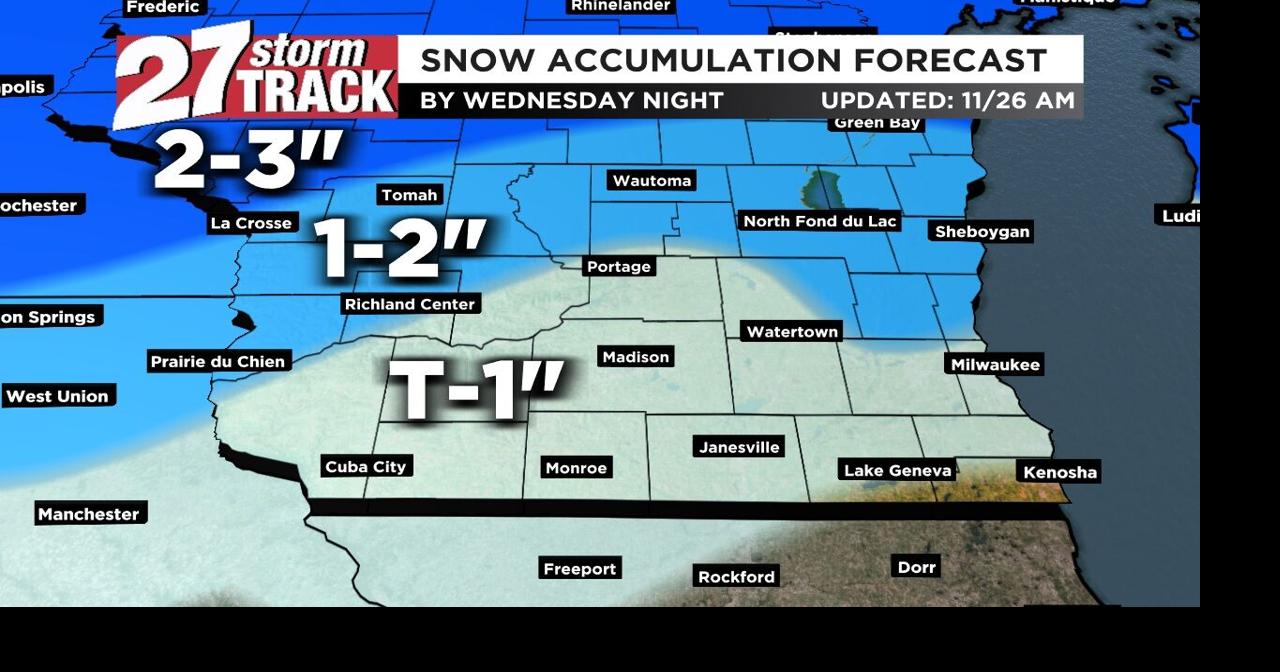 Snow and strong winds across southern Wisconsin