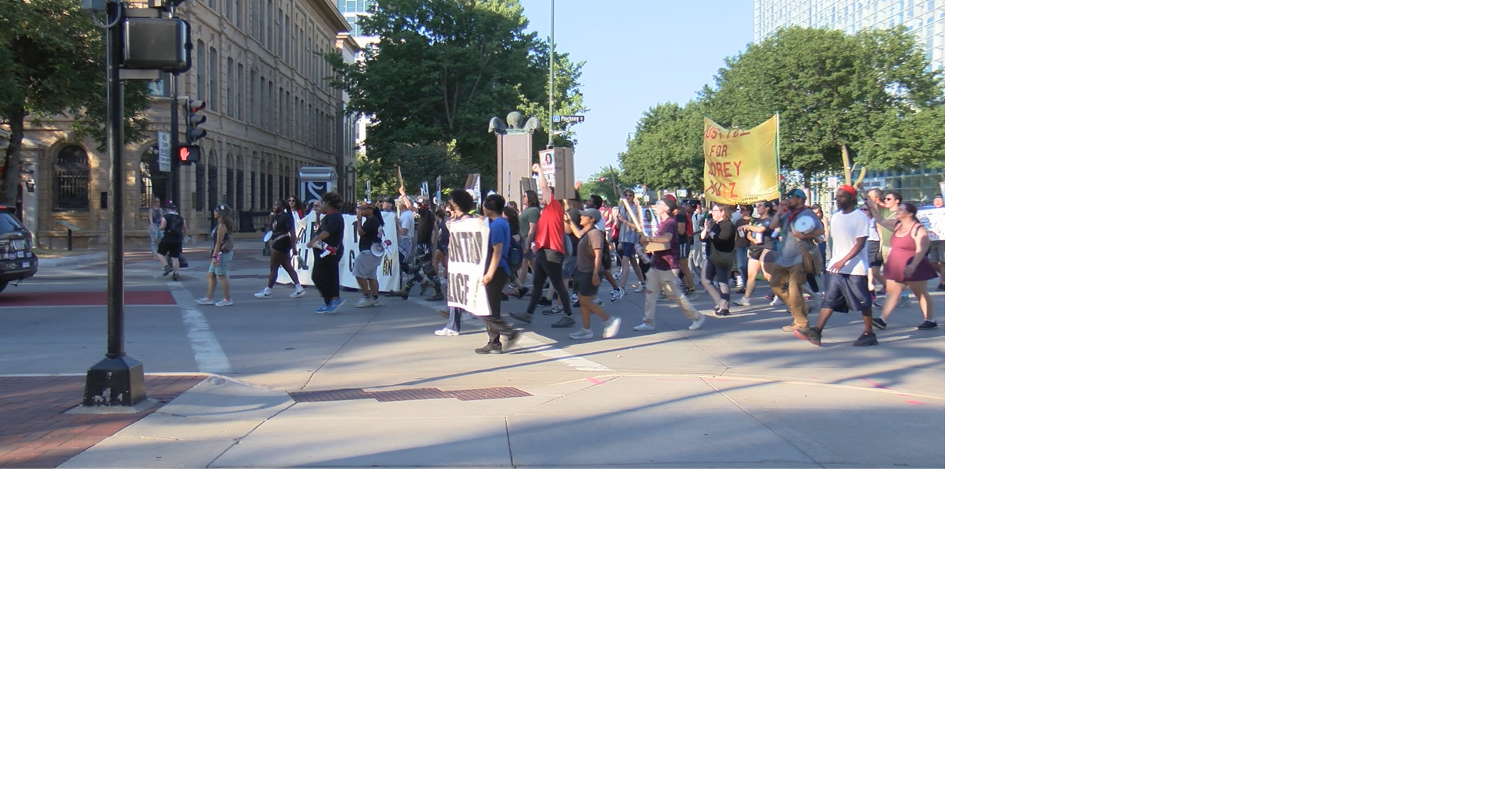 Protesters mark one week since Corey Ruiz shooting with march, fundraiser