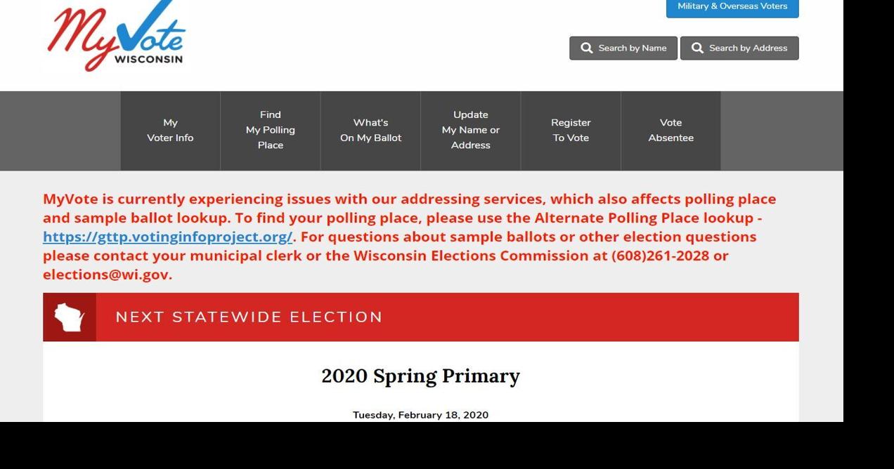 MyVote Wisconsin website glitch, officials provide backup service ...