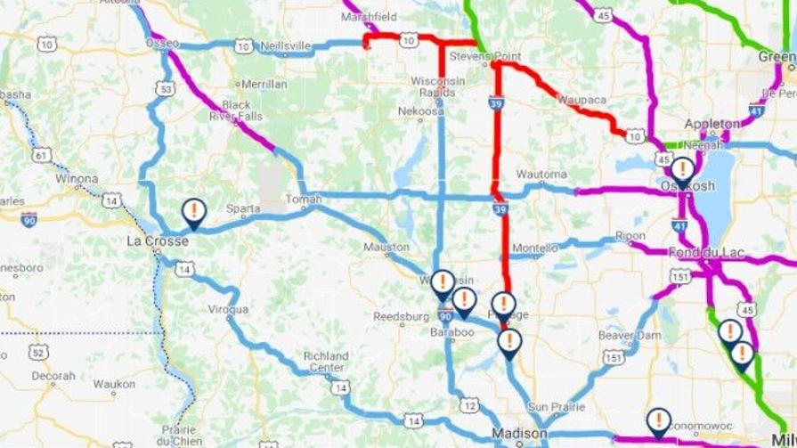 Wisdot Road Conditions Map Wisdot: Most Roads In Southern Wisconsin Are Covered In Snow, Ice | News |  Wkow.com