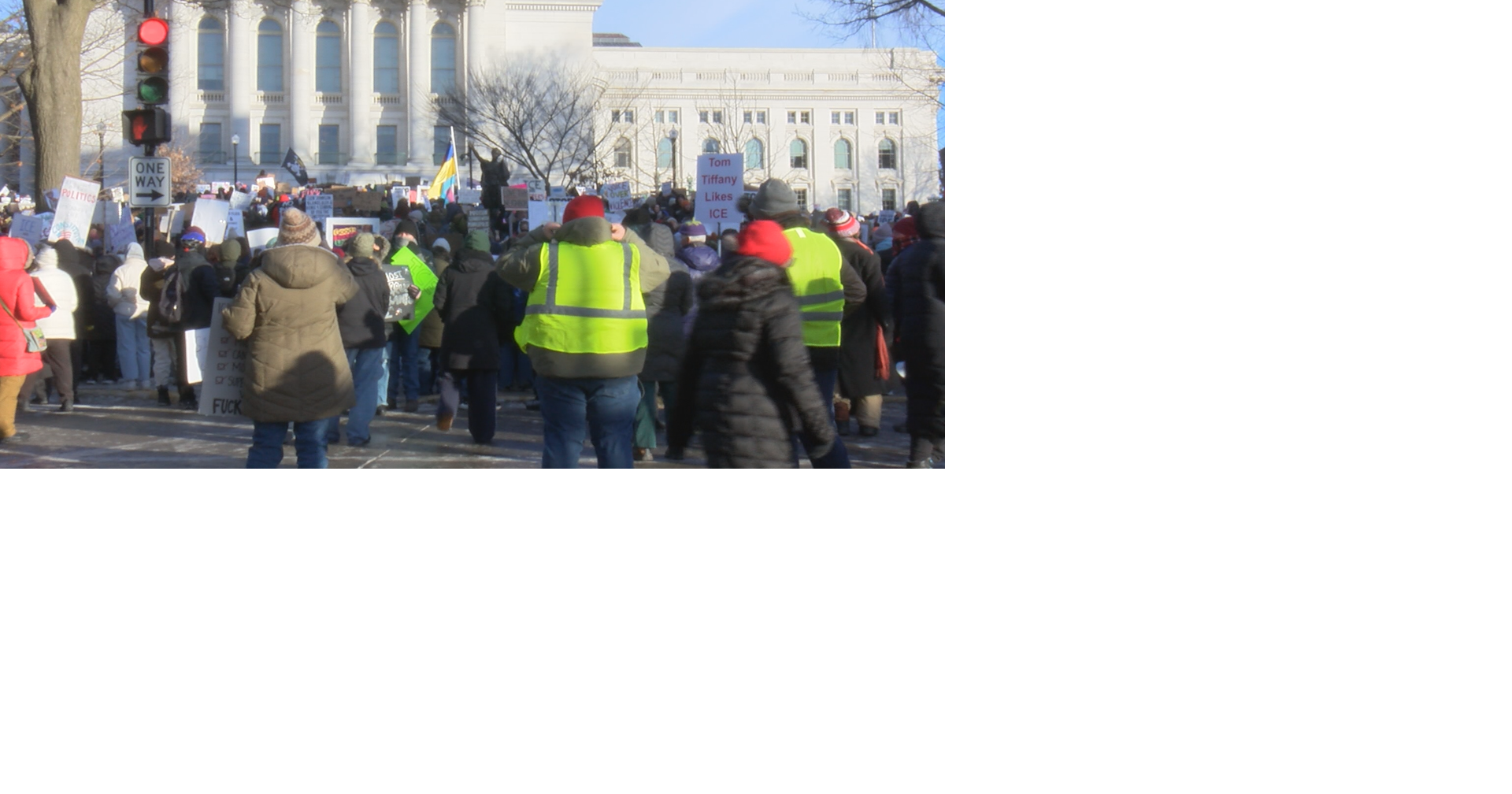 Hundreds gather in Madison to protest ICE actions in Minnesota | News ...
