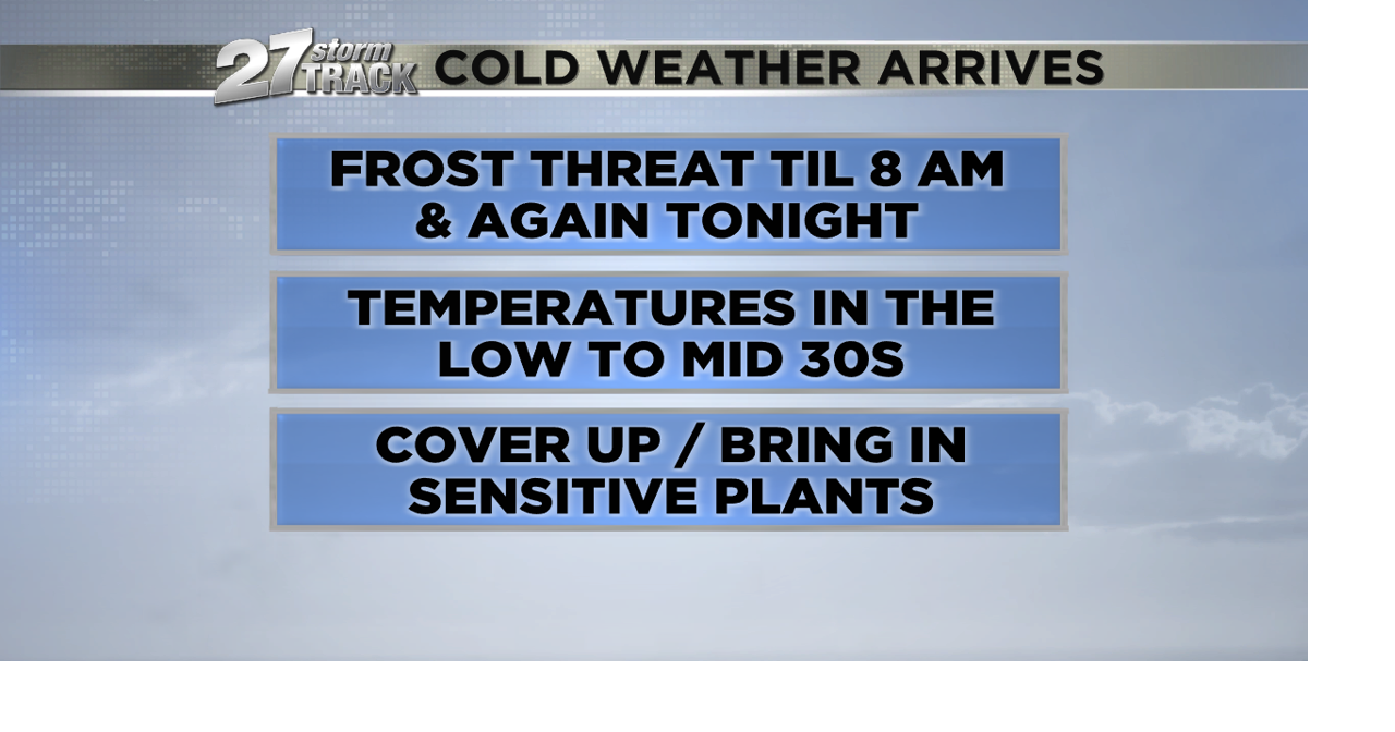 Another threat for frost tonight then a warmup | News | wkow.com