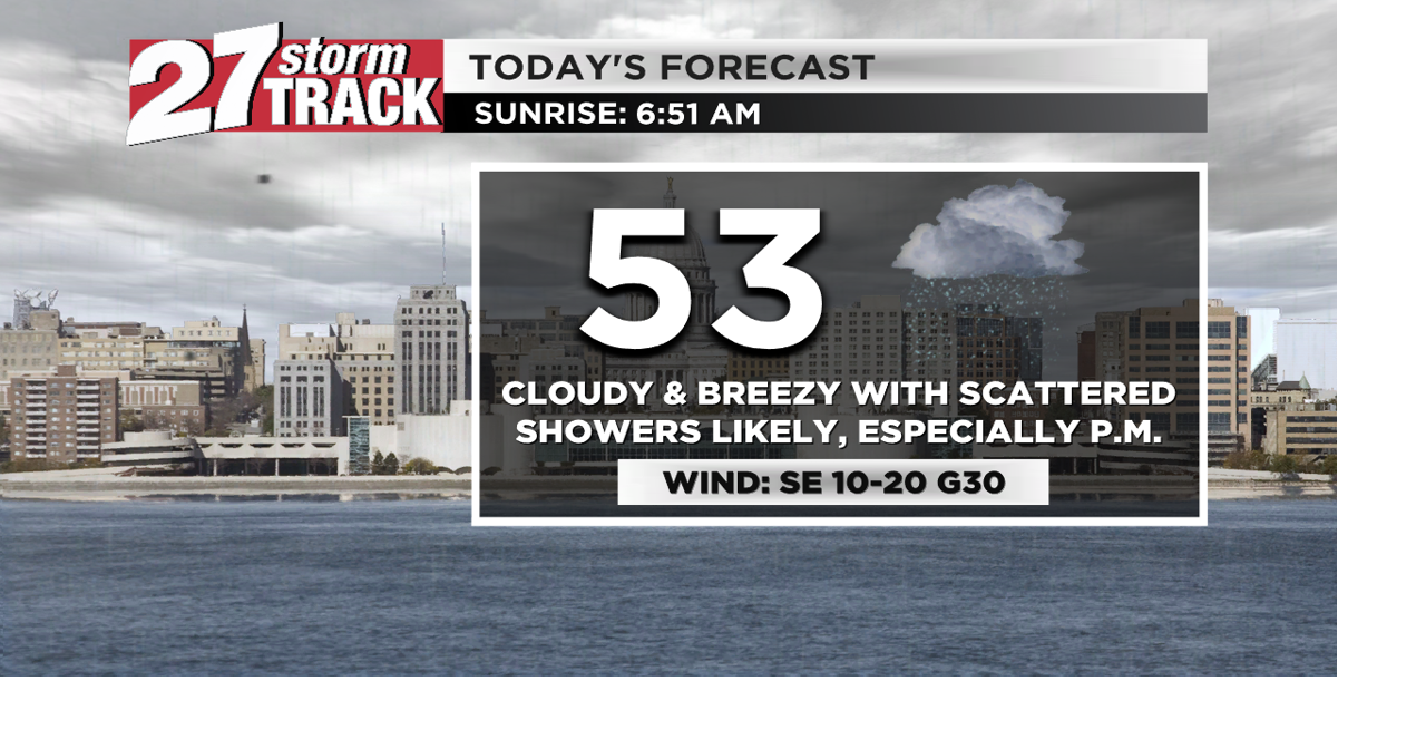 Cloudy, breezy and rainy through a mild start to the week | Weather ...