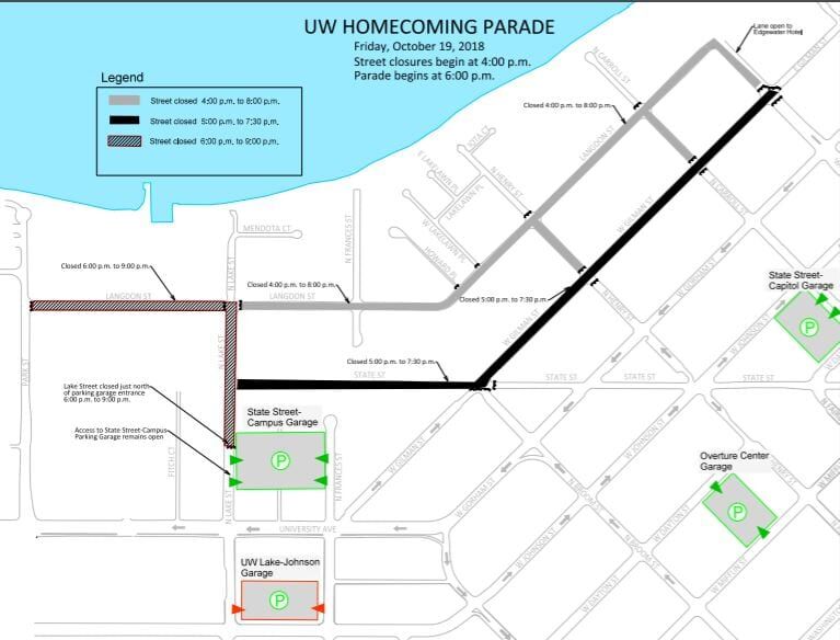 UW Homecoming Parade Prompts Street Closures Downtown | News | wkow.com