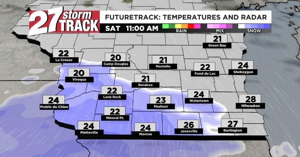 Snow settles into Southern Wisconsin