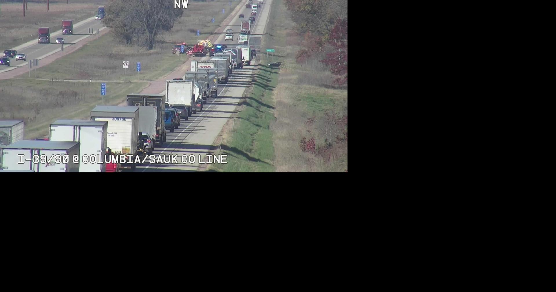 UPDATE At least one person hospitalized after crash on I39/90 near