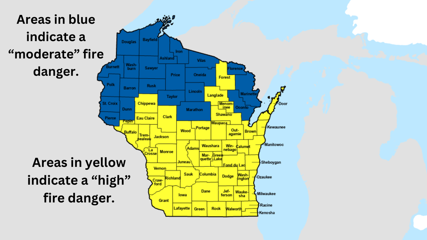 DNR forecasts high fire danger for much of Wisconsin | News | wkow.com