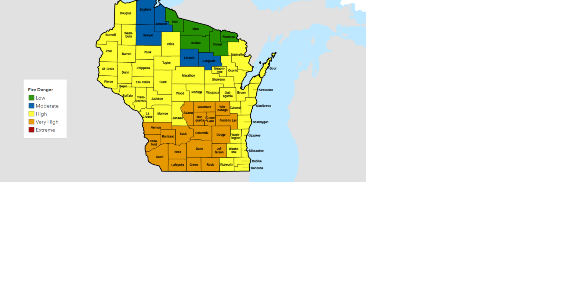 Elevated fire risk across southern Wisconsin Monday | Top Stories ...