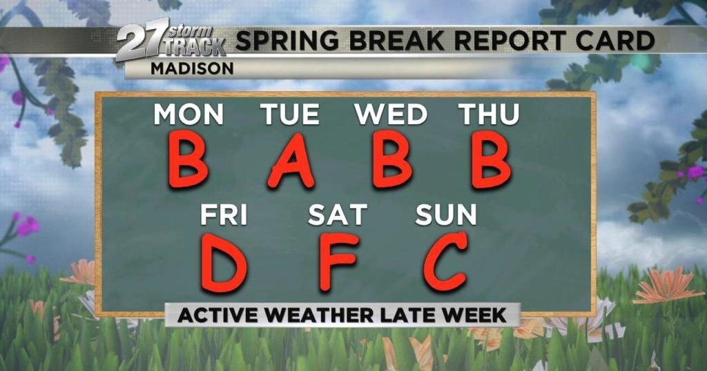 Quiet weather to start spring break, turning active late week | Weather ...