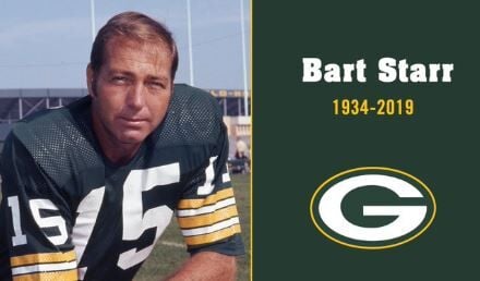 Green Bay Packers Bart Starr 15 Thank You For The Memories