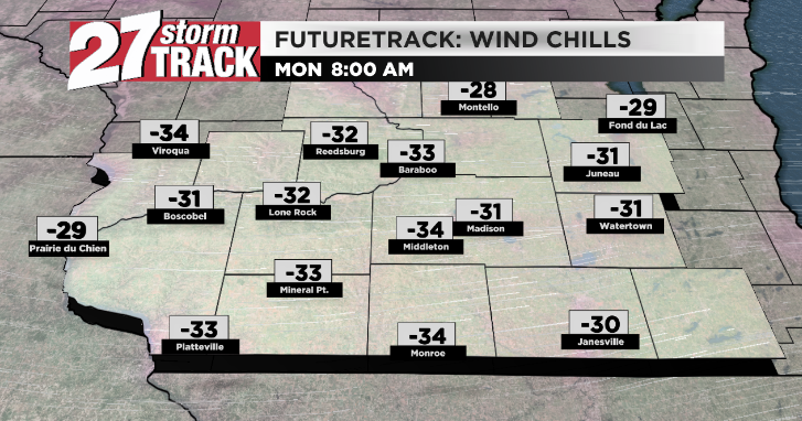 Dangerous wind chills possible Sunday night | News | wkow.com