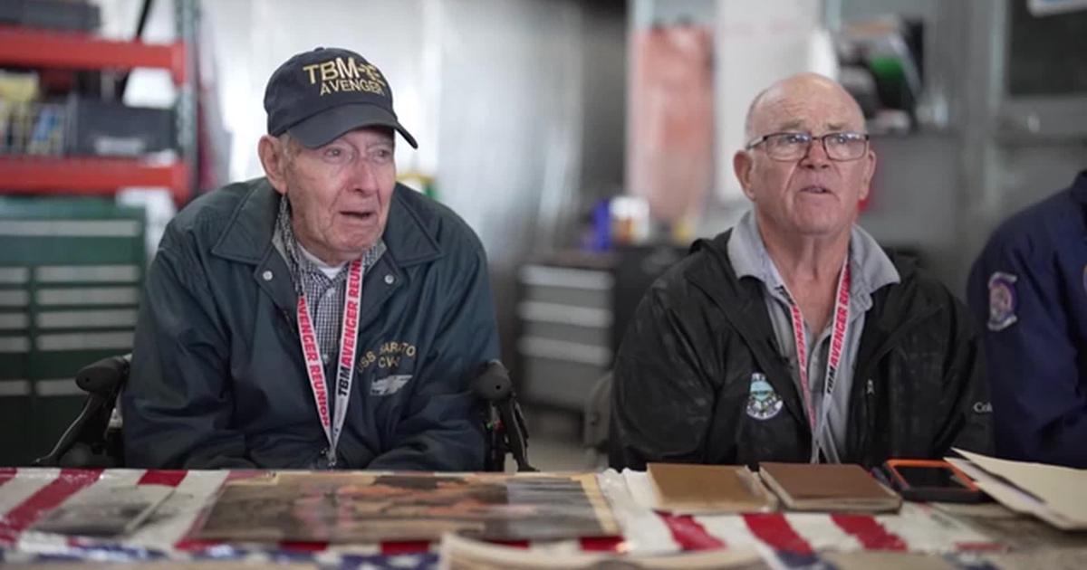 TBM Avenger Reunion, air show featuring WWII vets and planes, takes of