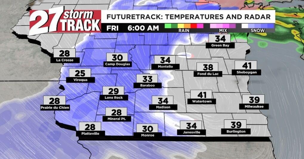 Heavy snow settles in