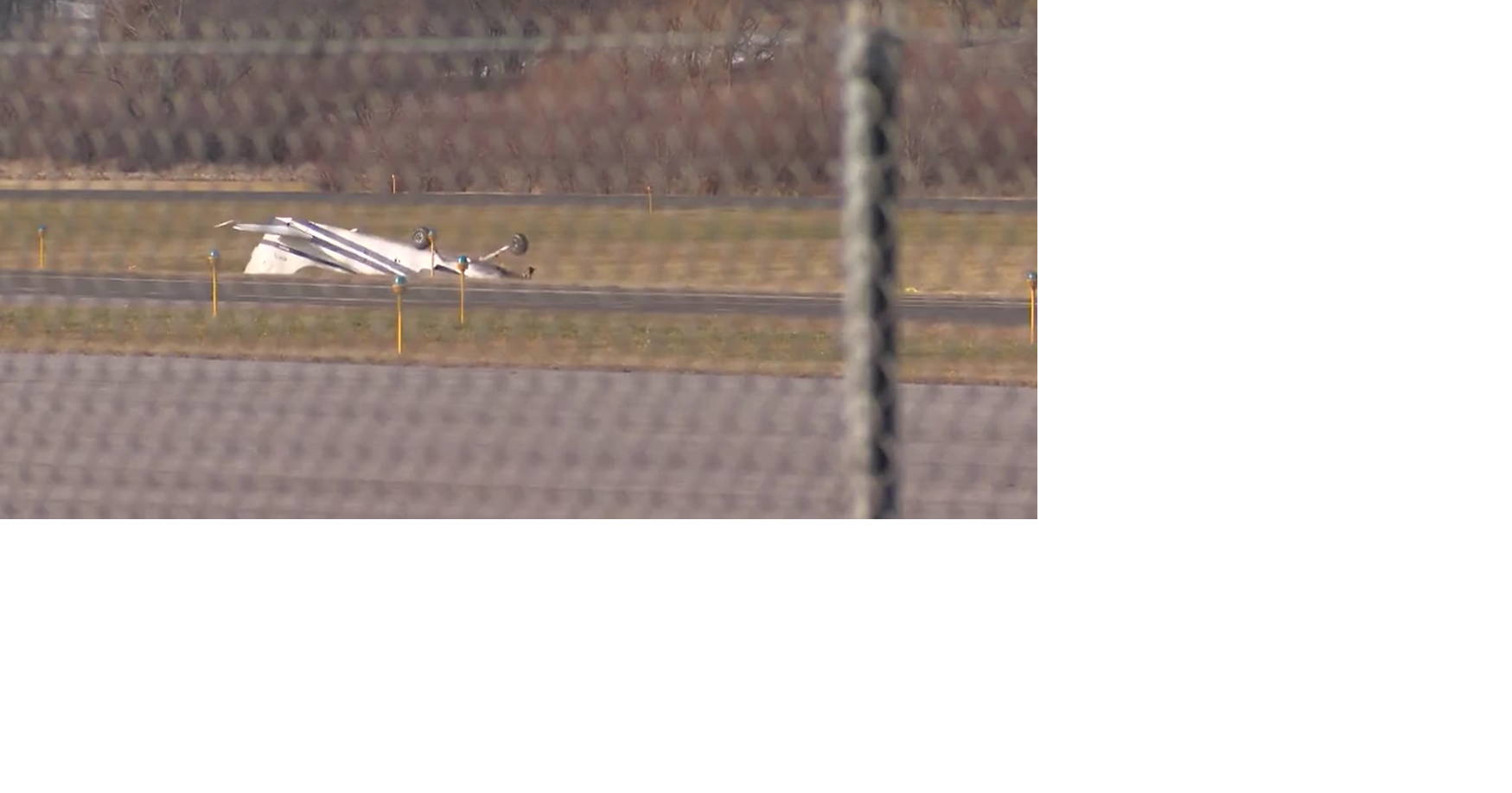Emergency crews responding after airplane flips over at Middleton