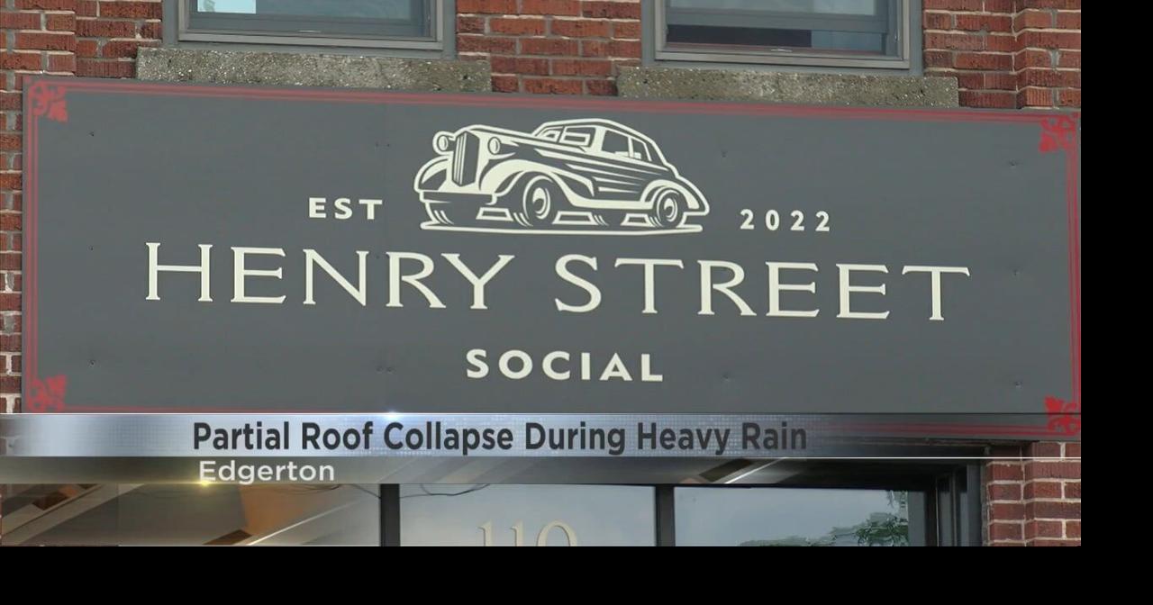 Heavy rains collapse roof at Edgerton business Video