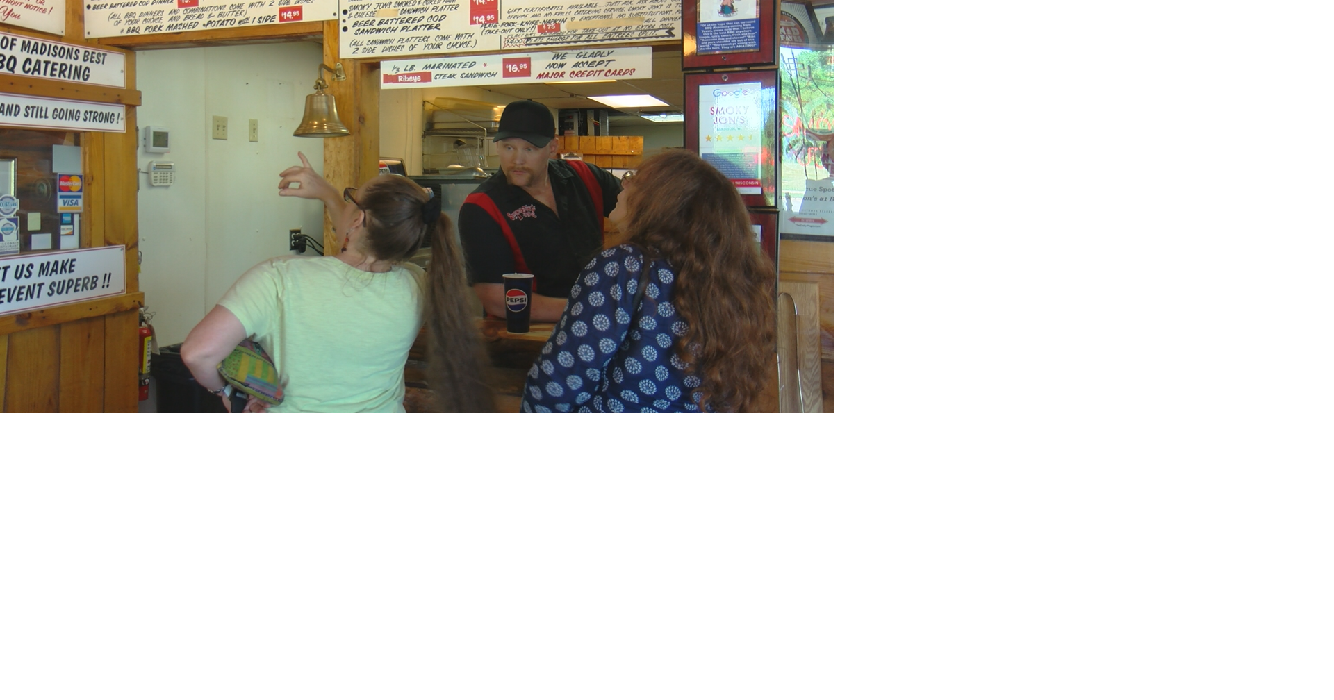 Customers at Smoky Jon's #1 BBQ
