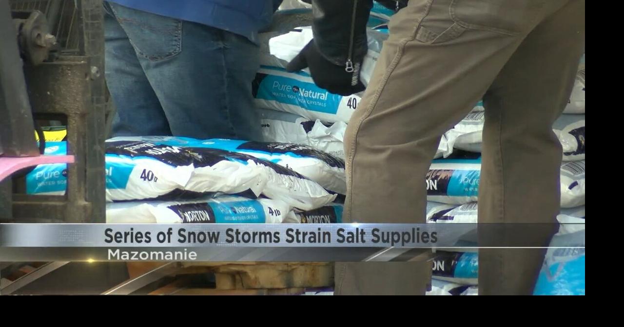 Series of snowstorms strain salt supplies at Mazomanie hardware store