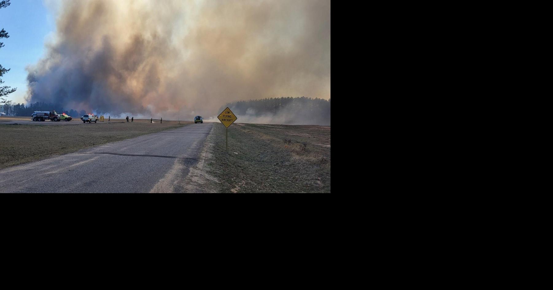 UPDATE Wildfire in Necedah contained, evacuations to remain in place
