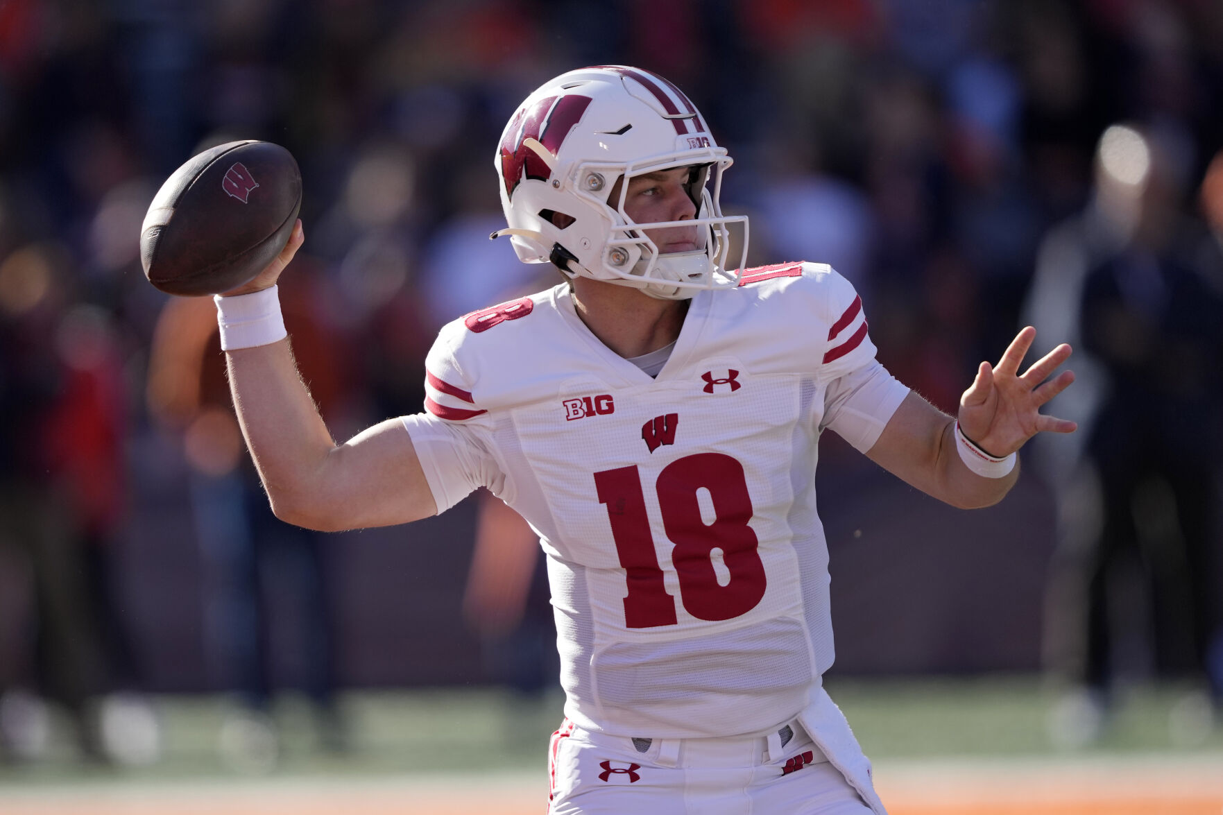 In First Career Start, Braedyn Locke Leads Wisconsin To Comeback At ...