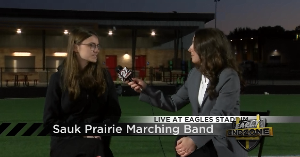 Early EndZone: LIVE with Sauk Prairie drum major