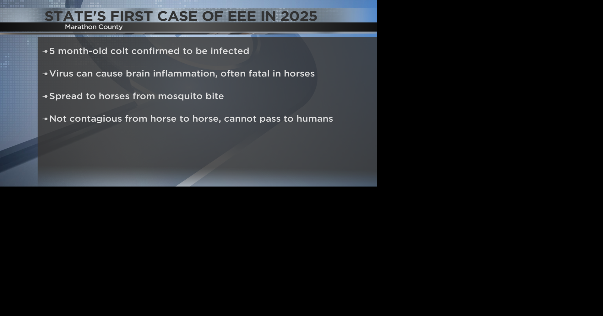 Case of Eastern Equine Encephalitis confirmed in Marathon County colt ...