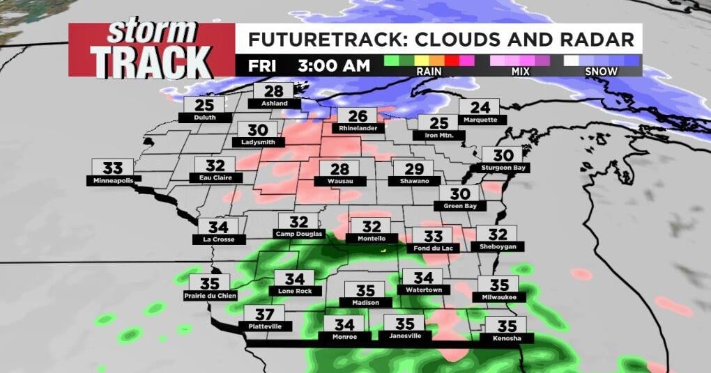 A quiet Christmas gives way to rain, ice and snow