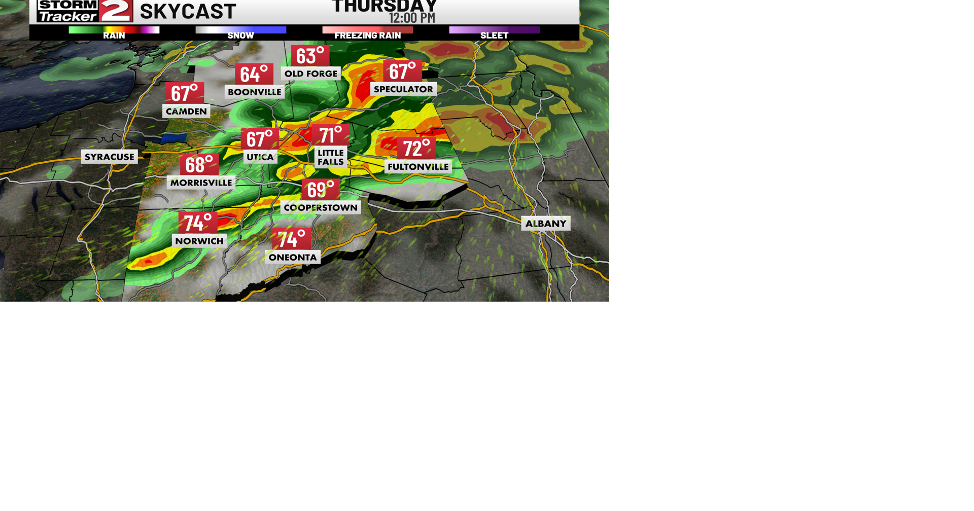 Tracking a Line of Storms Mid-Day