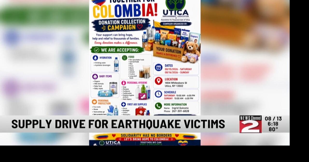 Utica Woman Collecting Donations to Help Earthquake Victims in Colombia | News