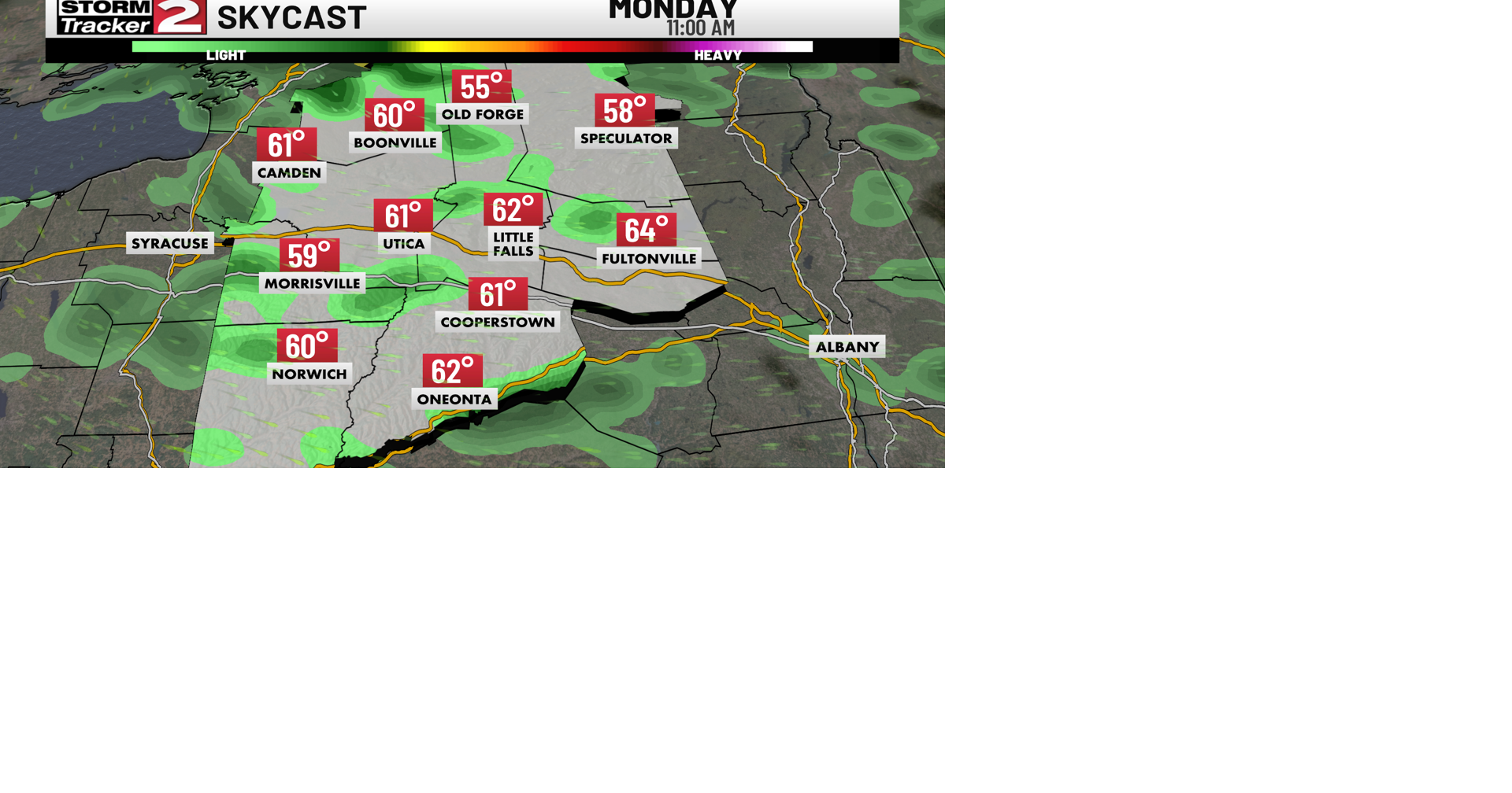Cooler Weather to Start the Work Week | Weather | wktv.com