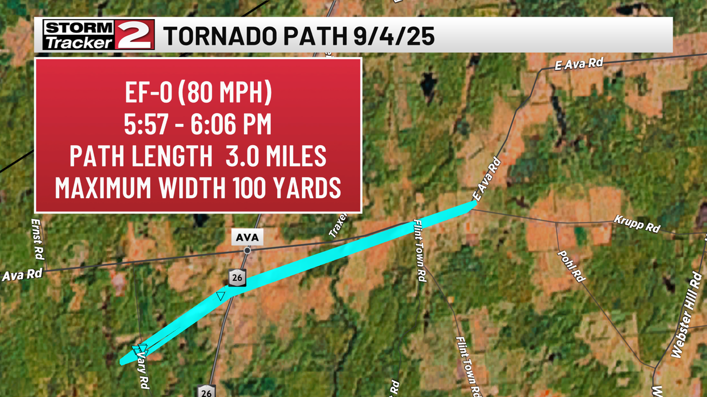 Storm Survey Confirms Tornado Touchdown in Ava | Local | wktv.com