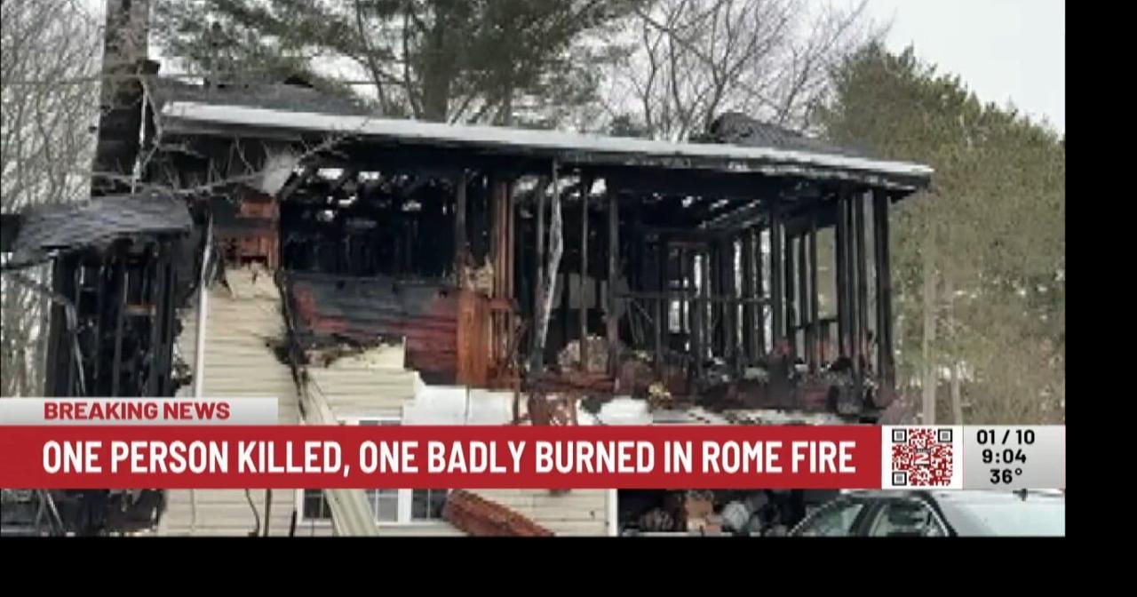 One person killed, one person burned in Rome fire