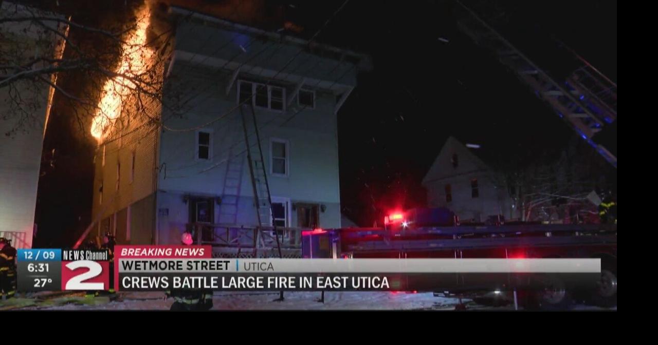 Crews battle large early morning fire in East Utica | Local | wktv.com
