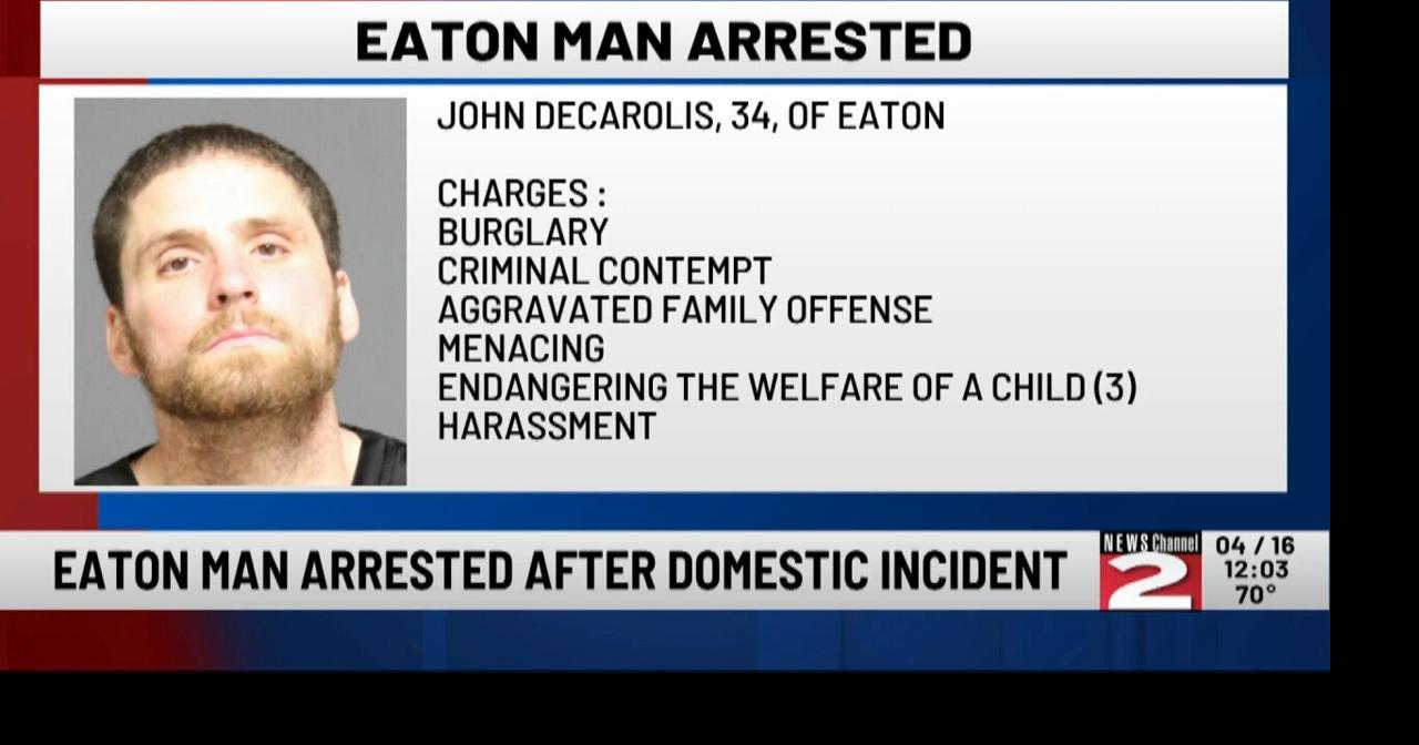 Eaton Man Arrested After Domestic Incident in Clayville | Crime | wktv.com