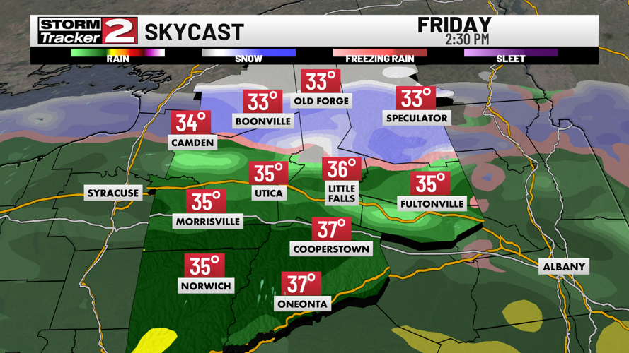 Arriving Rain Late Friday Morning Switches to Wet Snow Later This ...