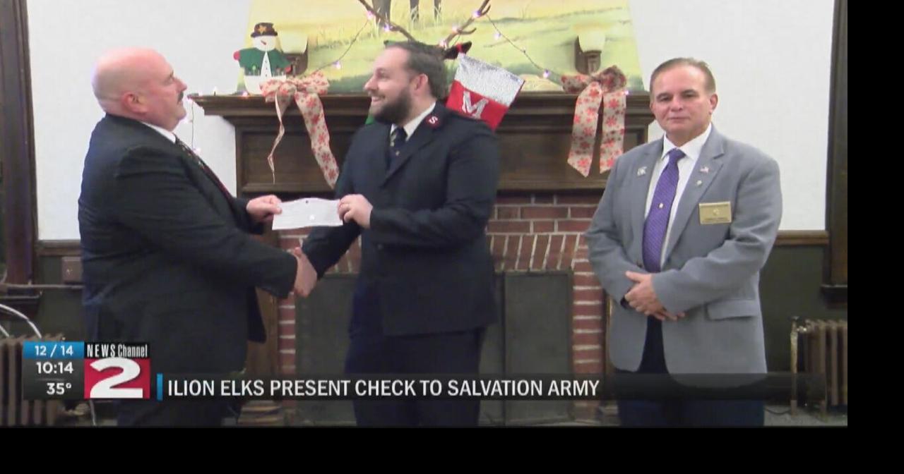 Ilion Elks make donation to Herkimer Salvation Army Community