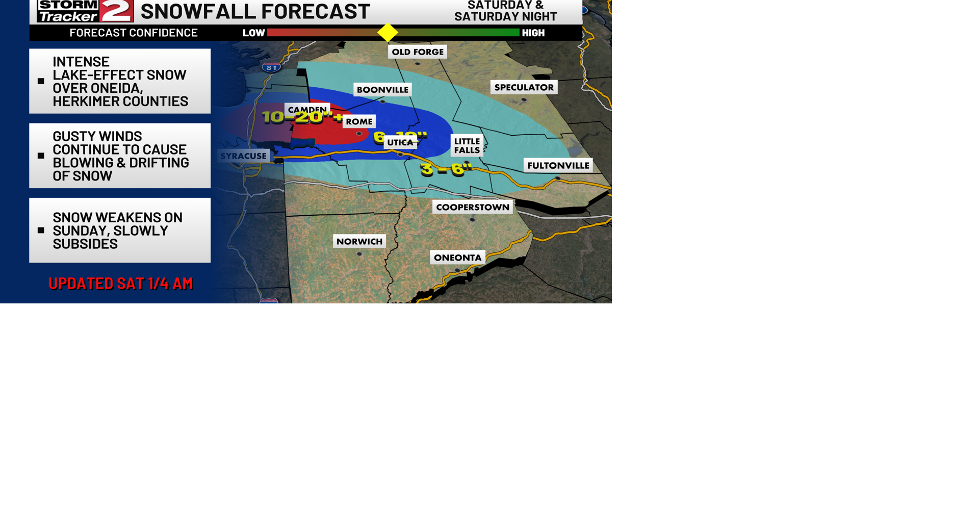 Heavy Lake Effect Snow Continues Saturday and Saturday Night | Weather ...