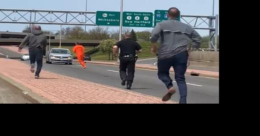 WATCH: Inmate runs into traffic on Oriskany Street West in Utica after temporarily escaping custody - Vimarsana News